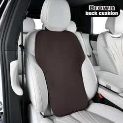 Universal Leather Car Seat with Extended Breathable Footrest and Non - Slip Cover (Brown Back cushion)