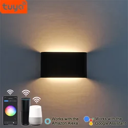RGB Indoor LED Wall Lamp 9W Dimmable Smart Living Room Bedroom Background Wall Atmosphere Lamp Tuya App Wifi Bluetooth Support