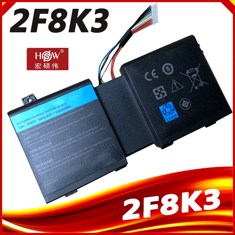 

New Laptop Battery 2F8K3 For DELL 17 18 18x M17X R5 M18X R3 02F8K3 14.8V