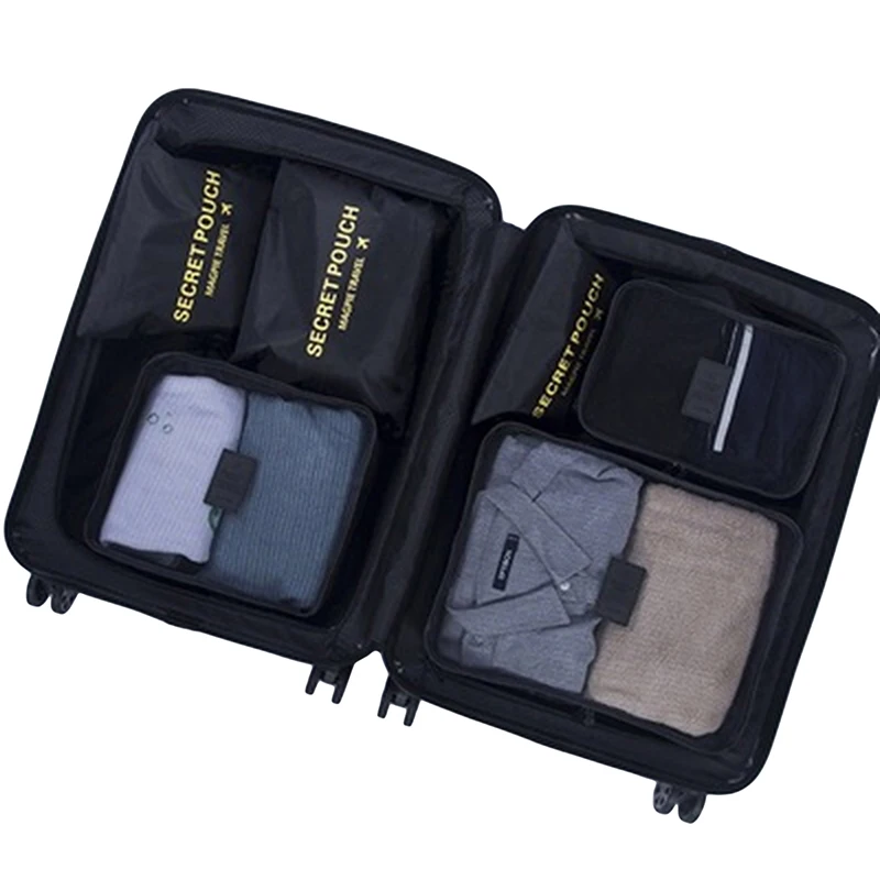 6Pcs/Set Baggage Travel Organizer Bags Clothes Travel Accessories Multifunctional Waterproof Packing Organizer Bags
