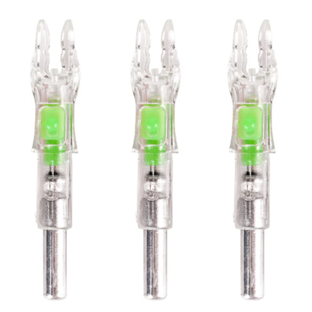 Automatic illuminating nock compatible with 6 2mm arrows for night shots