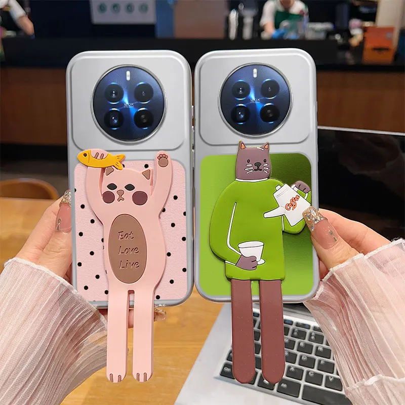Polka Dots Cat Case with Stand Holder