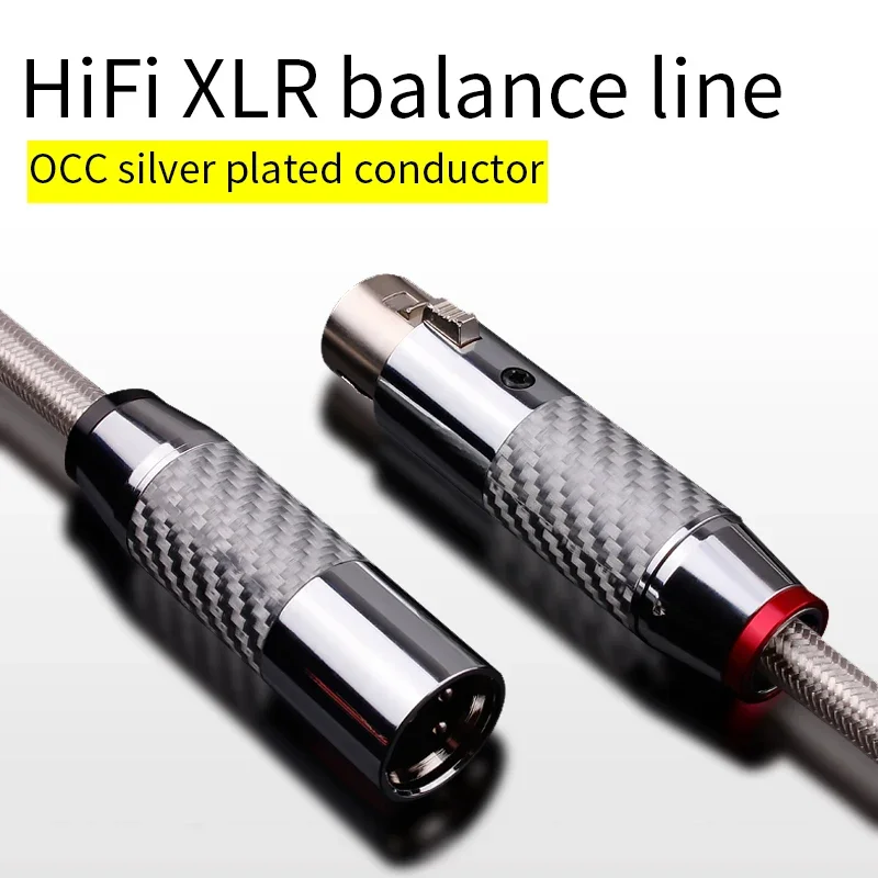 Cabo Adaptador de Áudio para Microfone Mixer Microfone Cabo de Áudio 3pin Xlr Jack Macho para Xlr Fêmea Plug Banhado a Prata Hifi Xlr Par - Image 4