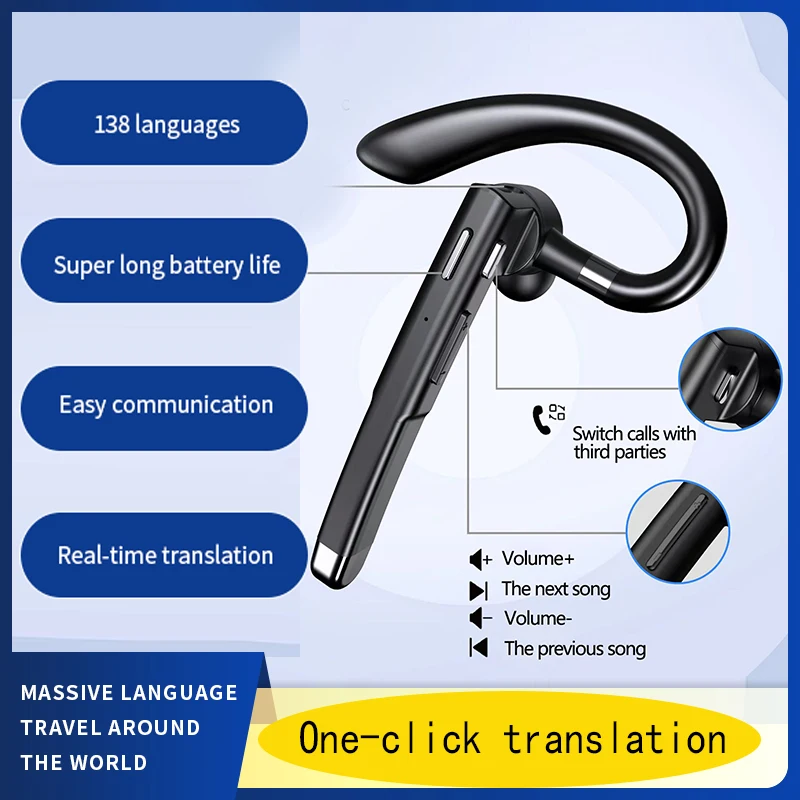 

NEWOverseas translation earphones 138 languages ​​instant translation smart voice translator wireless music earphones translator
