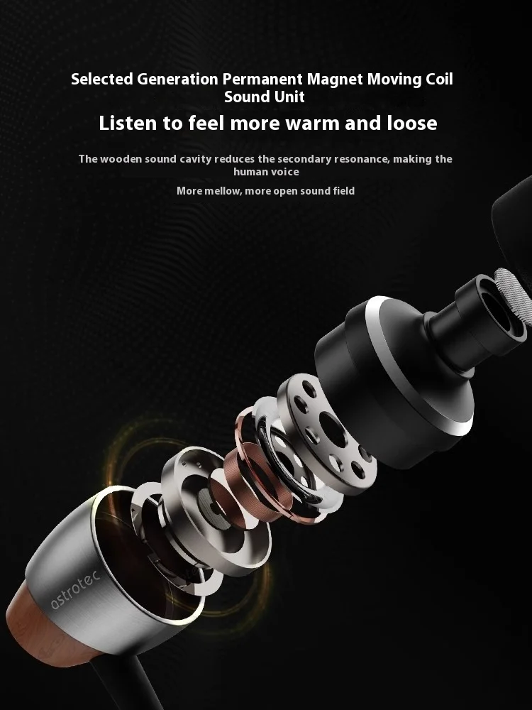 Original Astrotec AM800 Wired Earphone HIFI In-ear Earbuds Dynamic Earphone Without Mic PC Gamer Accessories Custom Gifts 4