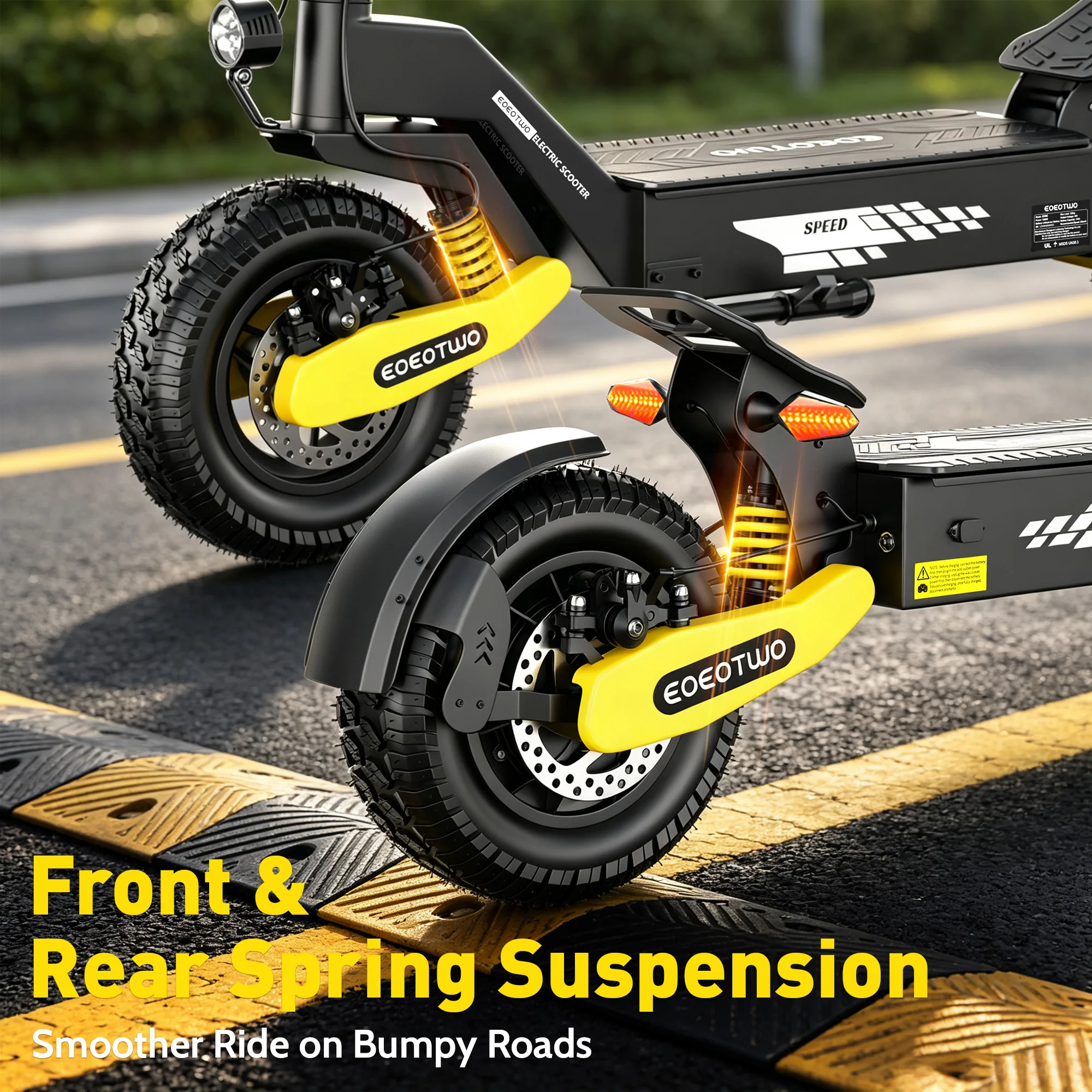 1200W Off-Road Electric Scooter for Adults – 48V Long Range E-Scooter with 30MPH Fast Speed, 11-Inch Tires & Folding Design 6