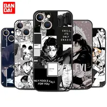 

Anime Attack On Titan Cartoon Case for iPhone 13 12 11 X XS Pro Max 6 6s 7 8 Plus SE XR 12pro 13pro Mini Cover Black Silicone
