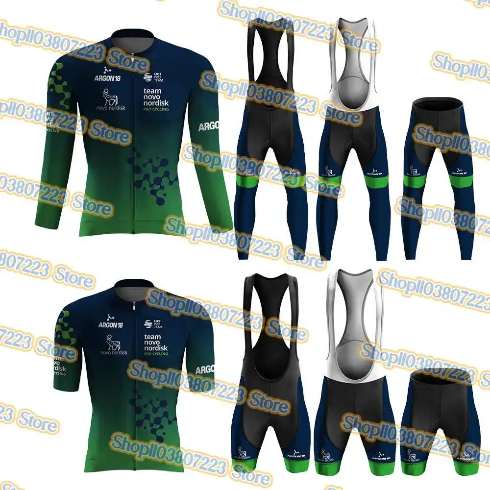 Novo Nordisk New Season Cycling Jersey Set Cycling Clothing Road Bike Shirt Suit Pants Maillot Cyclisme