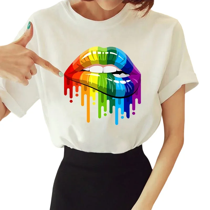 

Women's Summer Y2k T-shirt Letter Print 2023 Ladies Short Sleeved Casual Tees Clothing Loose Pure Cotton Soft Top