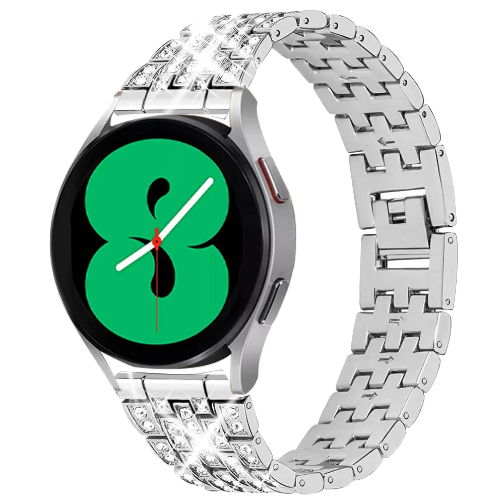 

Diamond watch Strap for Samsung Galaxy Watch 4 Classic 46mm 42mm watchBand Galaxy Watch active2 44/40mm Stainless Steel Strap