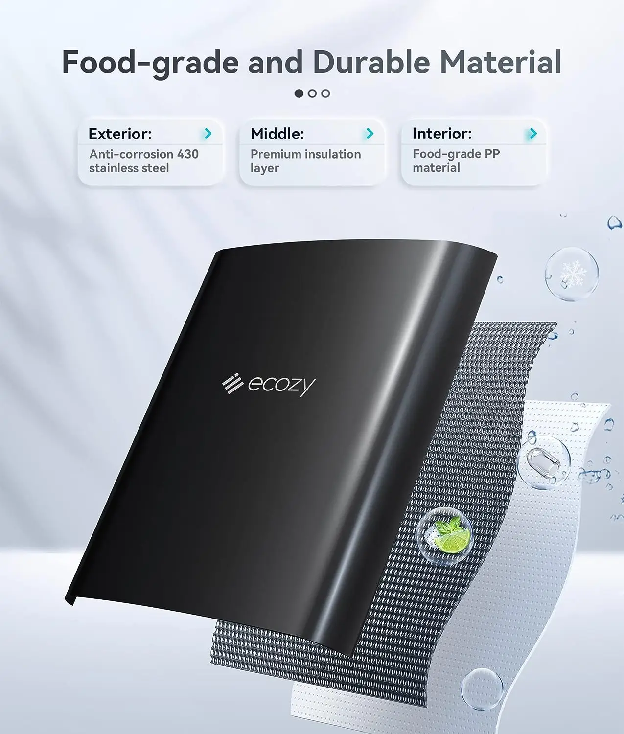 ecozy Portable Ice Maker Countertop, 9 Cubes Ready in 6 Mins, 26 lbs in 24  Hours, Self-Cleaning Ice Maker Machine - AliExpress