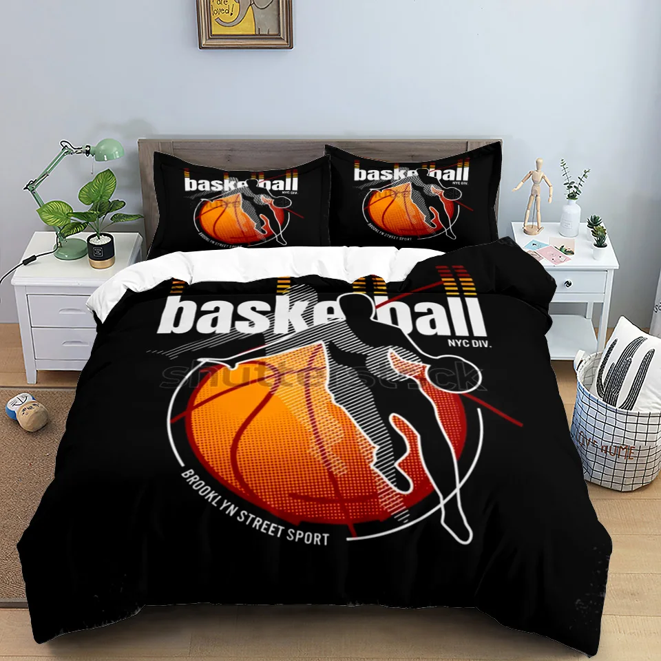 Nuovo copripiumino da basket per ragazzo adolescente copriletto singolo  Queen copripiumino copripiumino Design con cerniera Set biancheria da letto  e federe - AliExpress