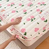 1pc Thicken Anti-mite Fitted Sheet With Elastic Band Non Slip Adjustable Mattress Cover For Double/Queen/King Bed 침대커버 Bed Cover 4
