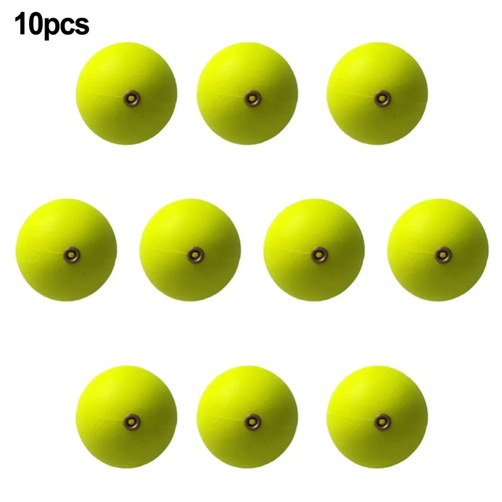 10PCS Fishing Floats Foam Ball with Copper Ring 20mm-30mm