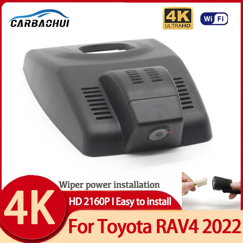 

Plug and play Hidden 4K Car DVR Wifi Video Recorder Dash Cam Camera High Quality Night Vision HD 2160P For Toyota RAV4 2022 2023