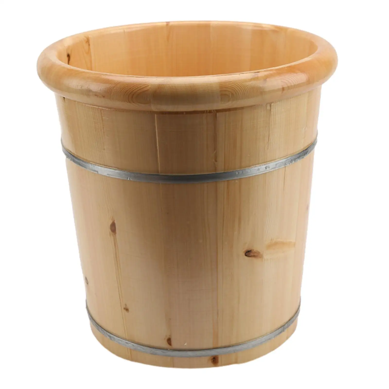 Wood Foot Bath SPA Multipurpose Foot Soaking Bath Basin Portable Washing Bowl Bucket for Bedroom Outdoor Home Use Sauna Bathroom