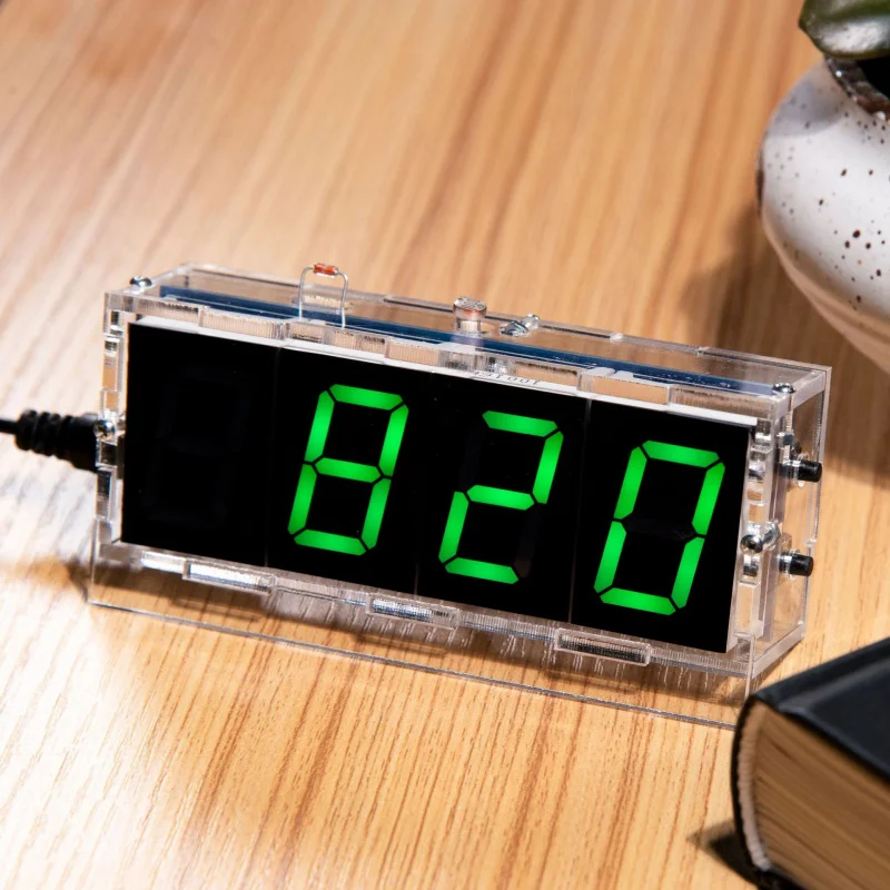 Advanced LED Display Digital Clock Kit with Microcontroller