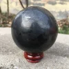 5.5-6cm High Quality  Shungite Ball Healing Crystal Sphere Natural Ore Polishing Stone For Home Decor 3