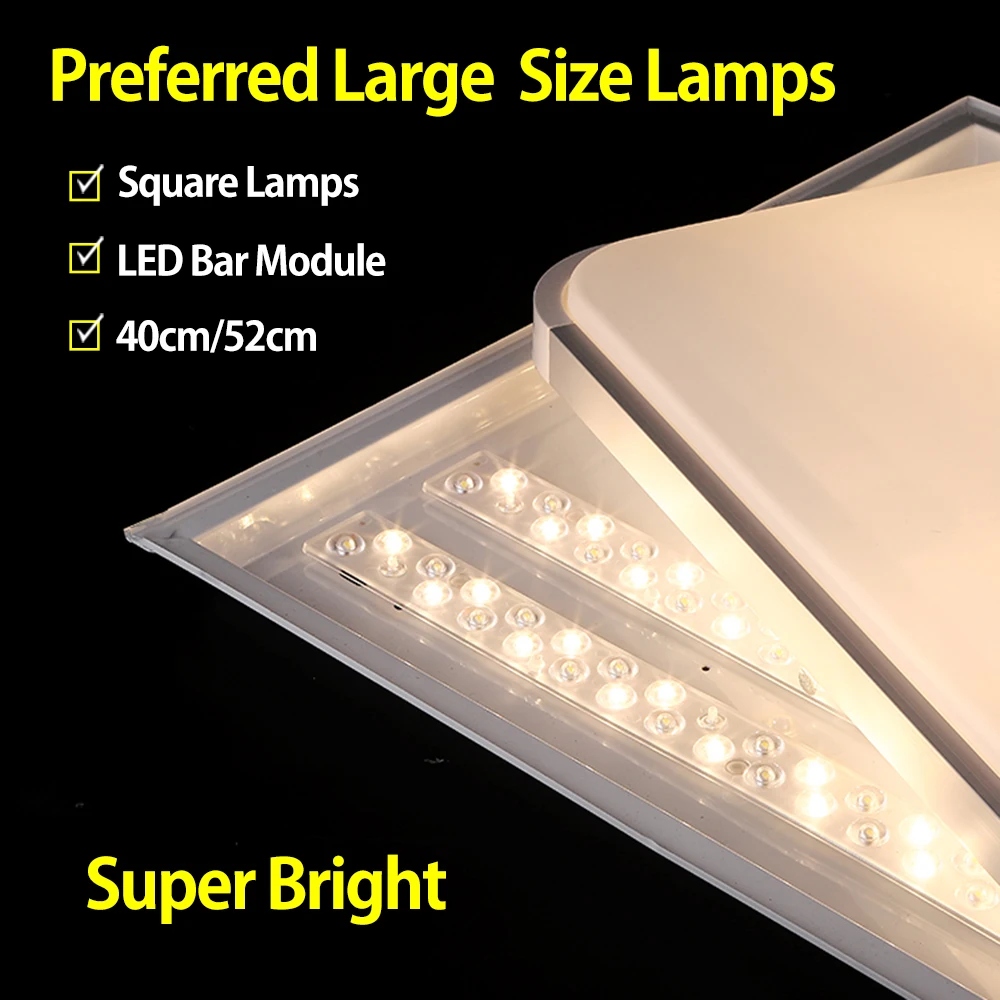 Led Ceiling Light Module Panel 220V Ceiling Lights Fixtures Lens Board Room Ceiling Square Lamp Wall Lamp Replacement Parts