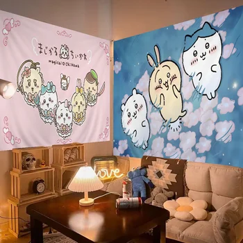 Tapisserie murale colorée de dessin animé C-Chiikawa, pas cher, hippicopter, bohème, mandala 1