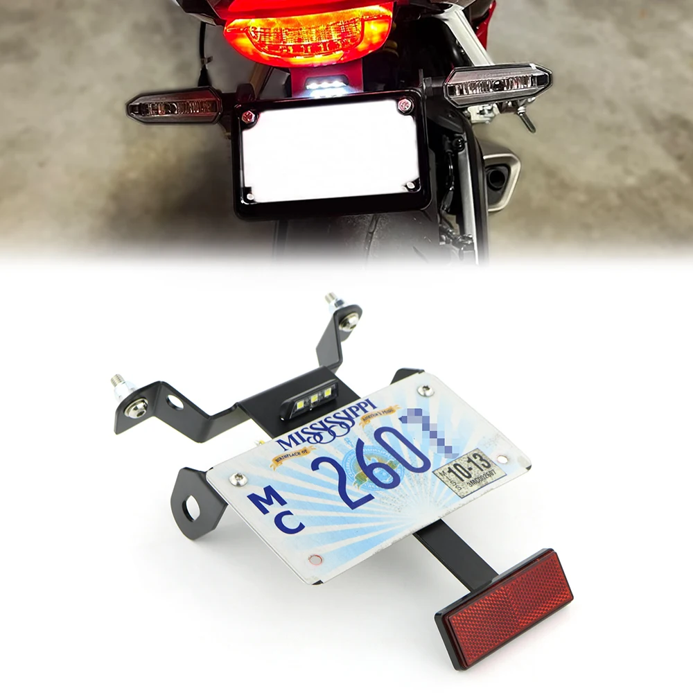 

Tail Tidy Fender Eliminator Fit For Honda CB650R CBR650R 2019 2020 Aluminum Rear License Plate Mount Holder with Tail Reflector