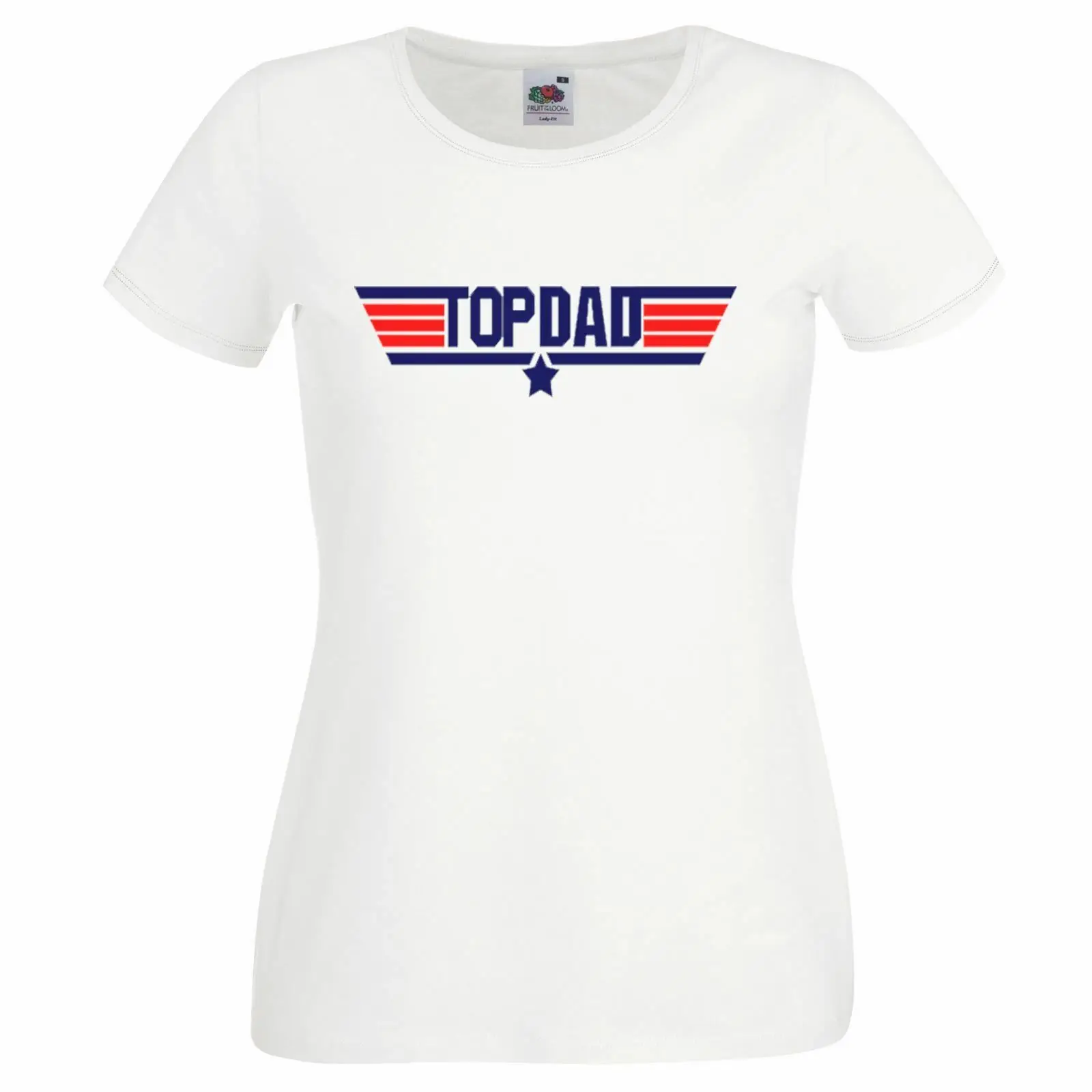 T-Shirt Da Donna Con Logo Airforce Movie Spoof Top Dad Pilot Wings