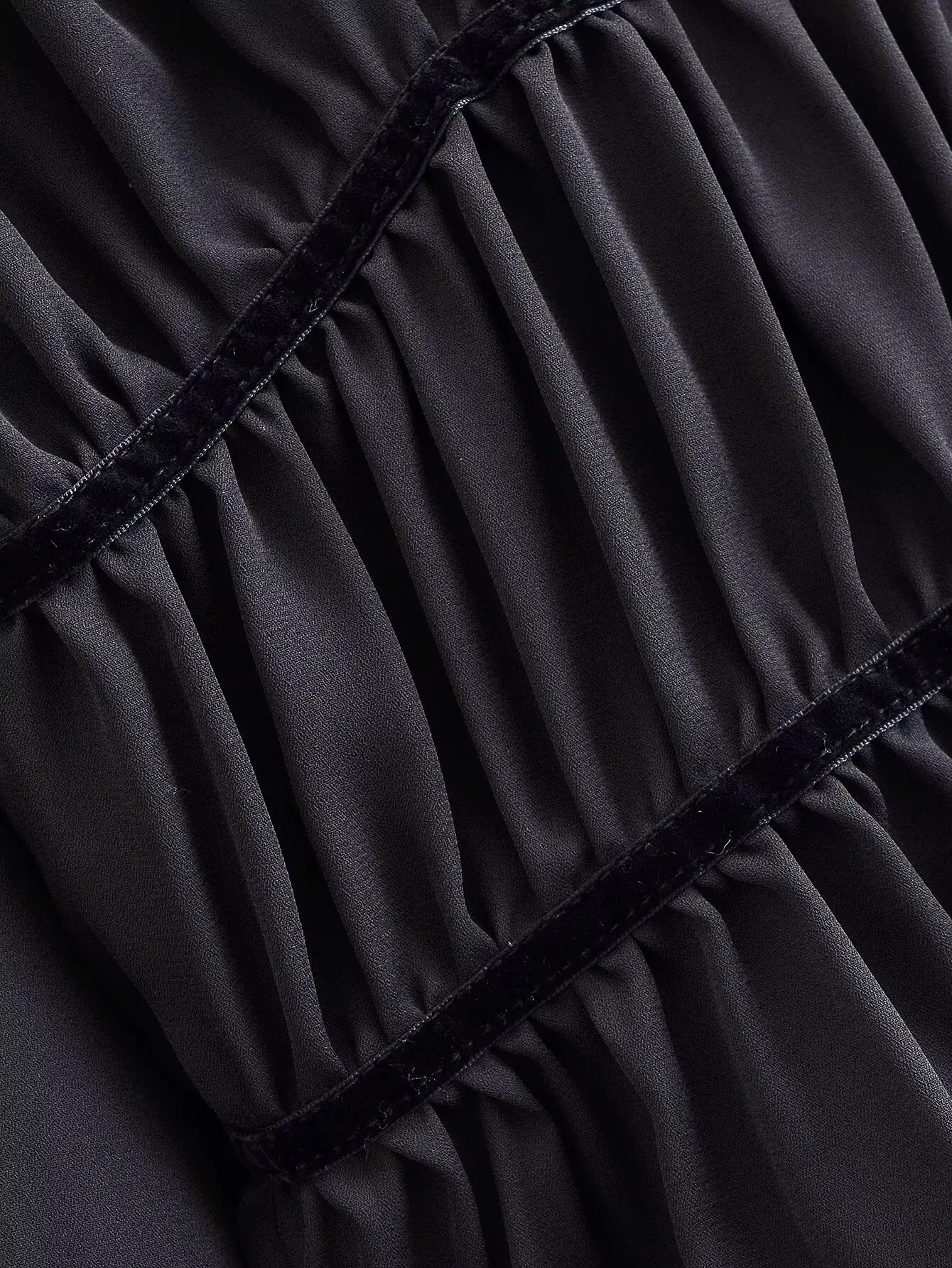 Women Spring Autumn Fashion O-Neck Blouse Female Long Sleeves Bow Lace-Up Pleated Decoration Shirt Lady Slim Loose Black Blouse