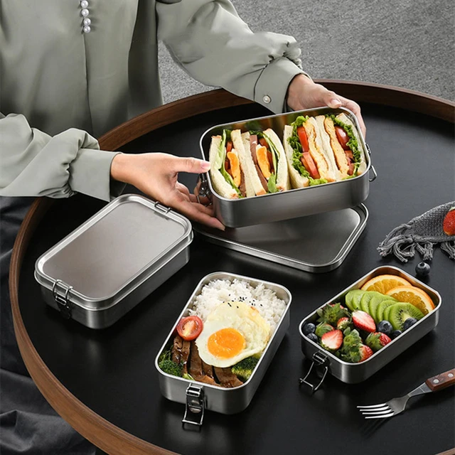 304 Stainless Steel Dinnerware Food Storage Box - Lunch Box 304 Stainless  Steel - Aliexpress