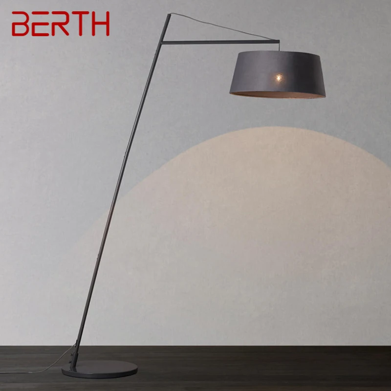 

BERTH Nordic Fishing Floor Lamp ModernFamily Living Room Beside The Sofa Creative LED Decorative Standing Light