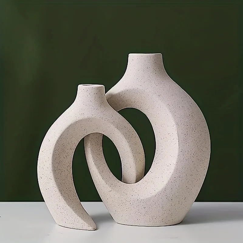 

2-piece European style vase combination with Instagram style minimalism and high-end feel for floral bedroom floral sets
