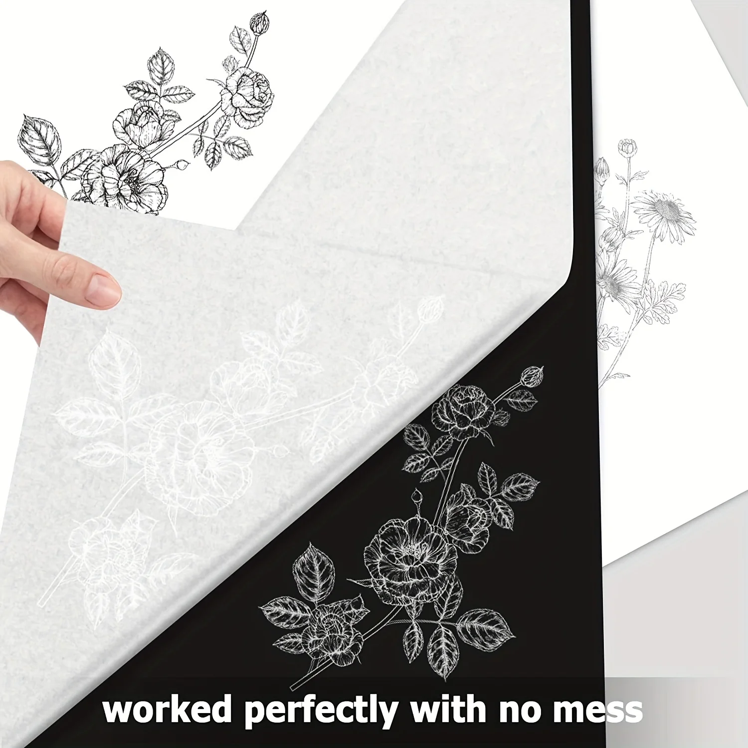 30pcs White Carbon Transfer Paper For Wood Burning Craft, Paper, Canvas And Other Art Craft Surfaces A4 Size 21.01 X 30.0 Cm - 2