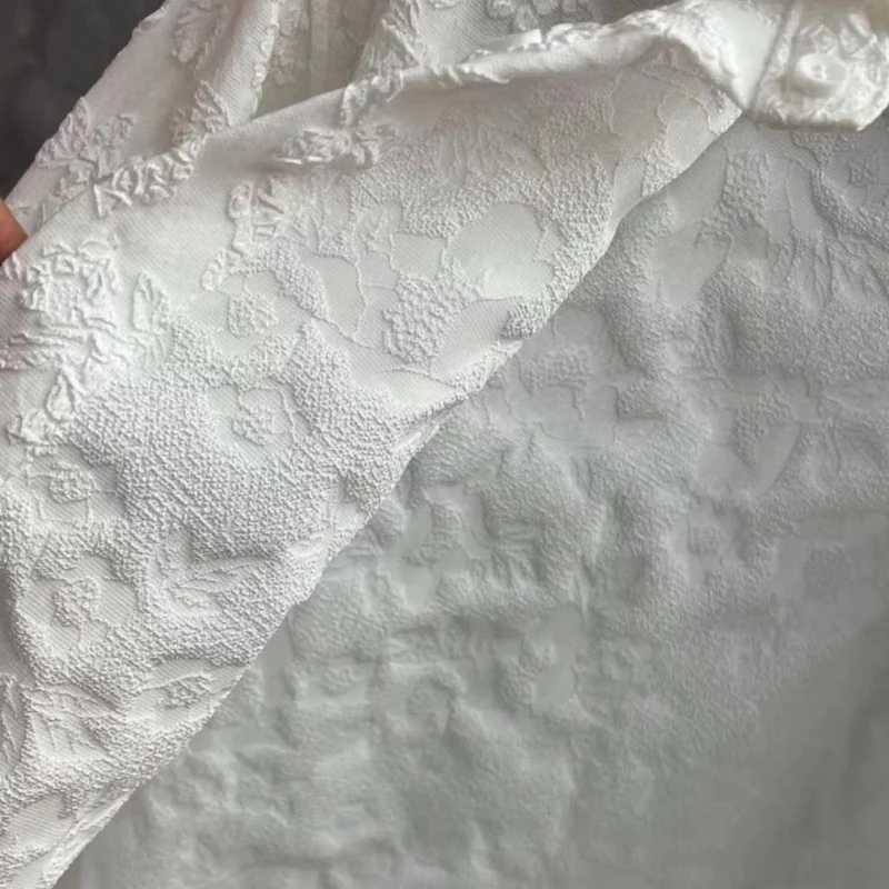 Camicie jacquard galleggianti da uomo vintage frac a maniche lunghe con risvolto versatile top camicia streetwear moda primavera autunno 6