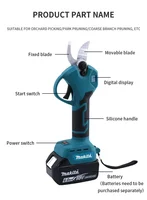 Sécateur électrique sans fil Makita, outil de jardinage, coupe-branches, ciseaux de jardinage électriques sans fil, pour arbres fruitiers, compatible avec Makita 18V 6