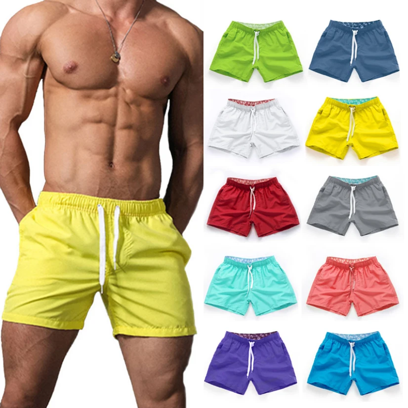 

Men's Shorts Summer Beach Casual Shorts Fitness Training Short Pants Breathable Pockets Boardshorts Surf Male Clothing