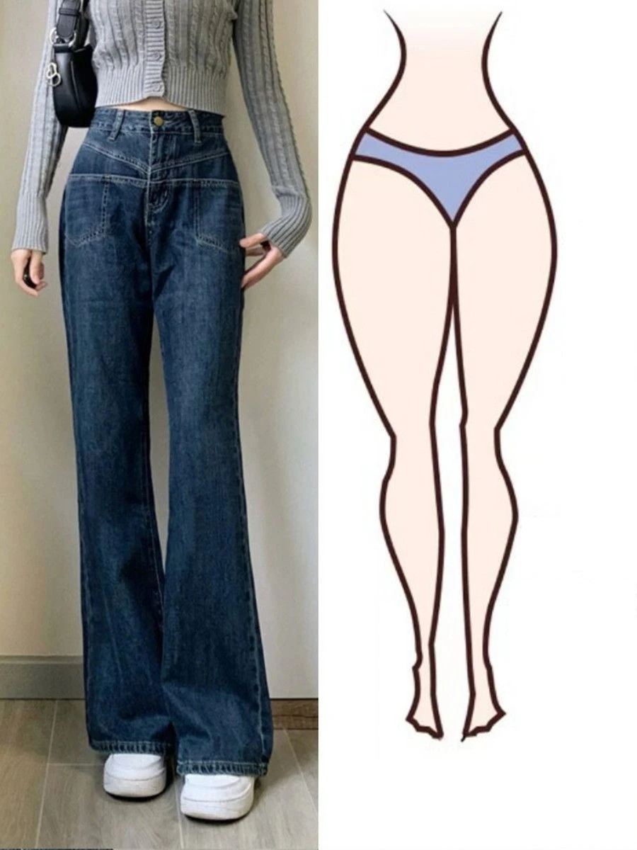 

Woman High Waist Straight Leg Jeans Women Korean Fashion Women's Pants Vintage Clothes Denim Female Clothing Streetwear A233