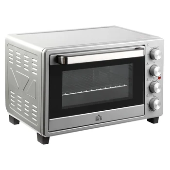 Homcom Mini Forno Elettrico 32L 1600W 52.2X38.1X33,5 cm Argento 1