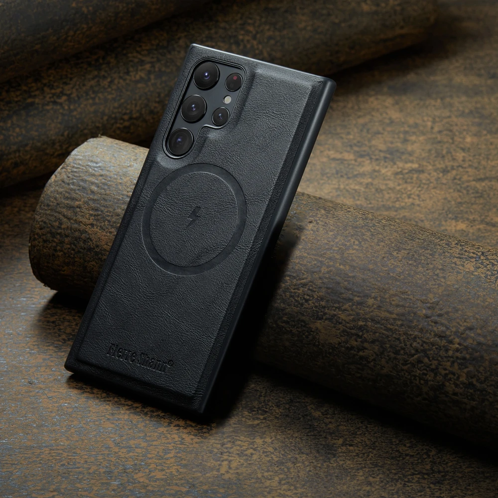 Leather Phone Case with MagSafe & Magnetic Wireless Charging Compatibility