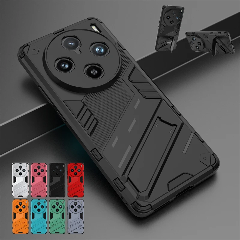 Per Vivo X100 Pro Custodia Cover Per Vivo X100 Pro Capas Paraurti Posteriore Antiurto Pc Cavalletto Supporto Cover Per Vivo X100 Pro Fundas