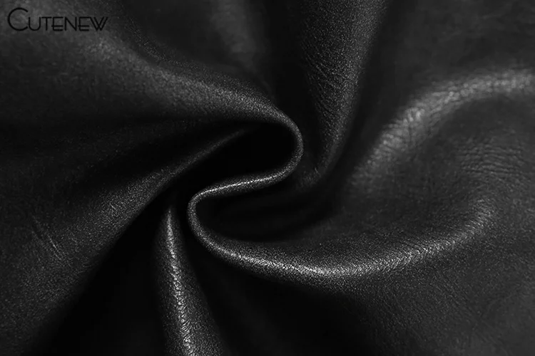 Solid Sexy Off-Shoulder Women Crop Top Vest Casual Strapless Black PU Leather Streetwear Club Party Lady Tank Top Autumn