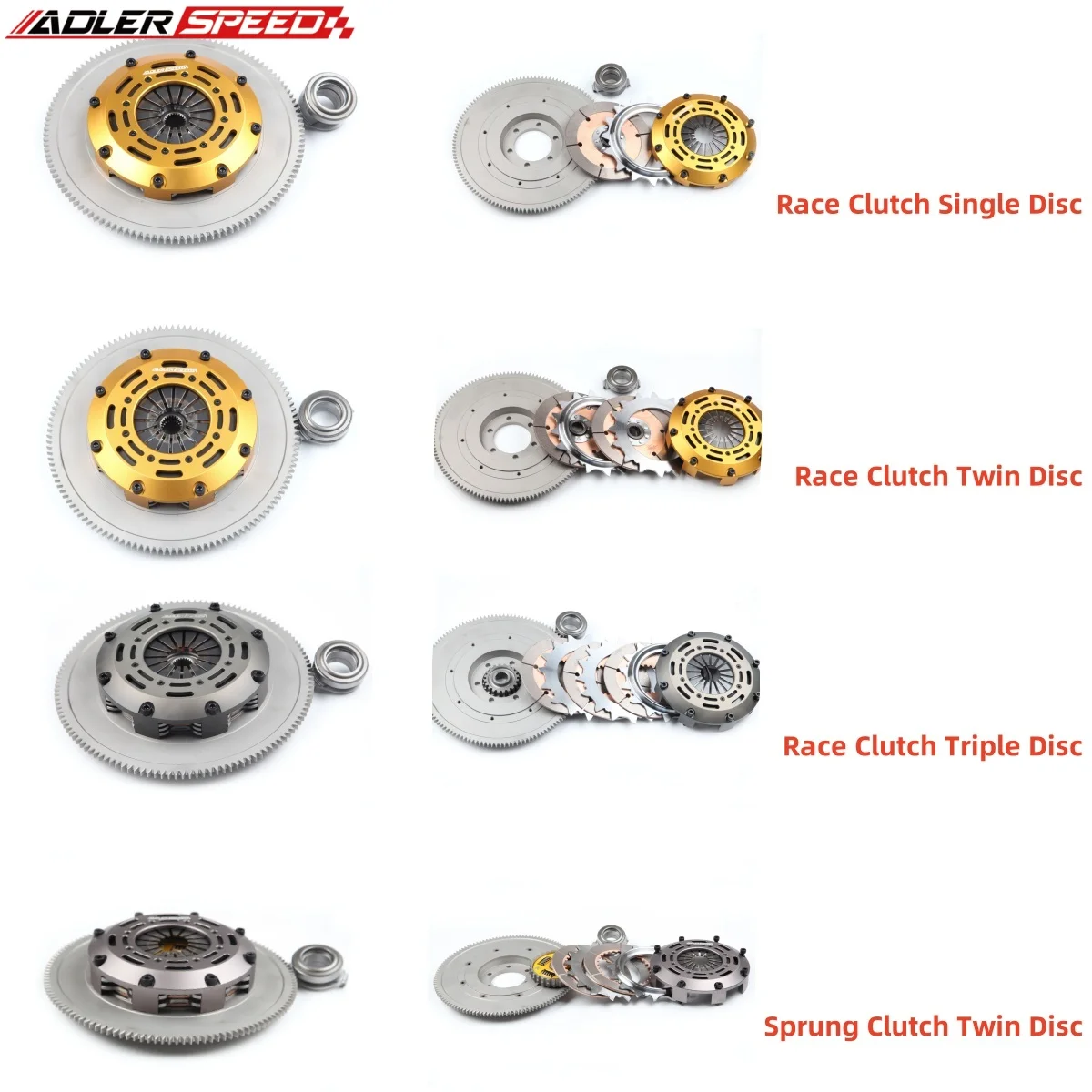 A+ ADLERSPEED 2004-2011 마쓰다 RX-8 1.3L 13B-MSP용; 6단 레이싱/스프링 클러치 키트 싱글/트윈/트리플 디스크 키트
