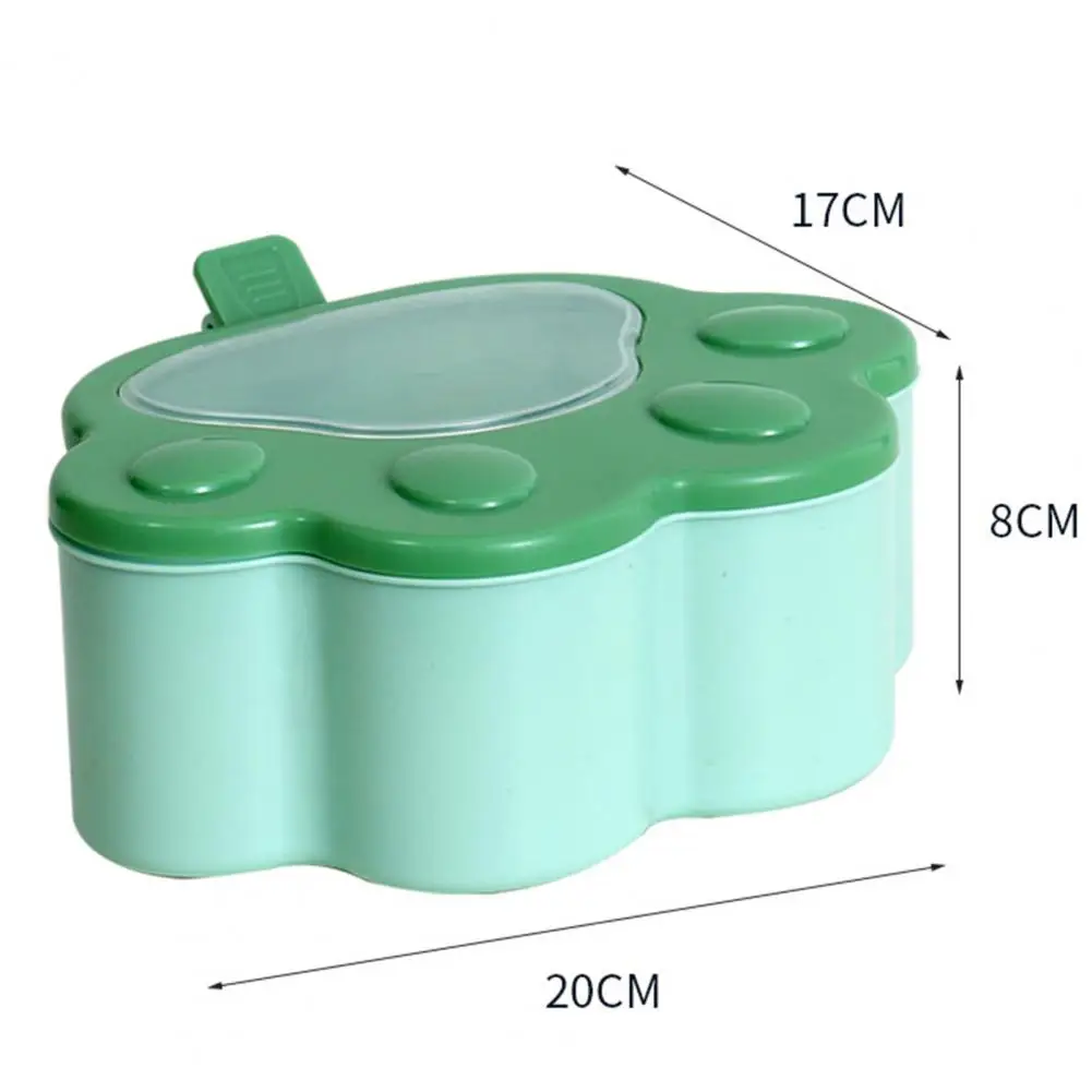 Condiment Dispenser Seasoning Box Large Capacity Classify Storing Plastic Cat Paw Shape 5 Grids Kitchen Gadget 1 Set seasoning jar