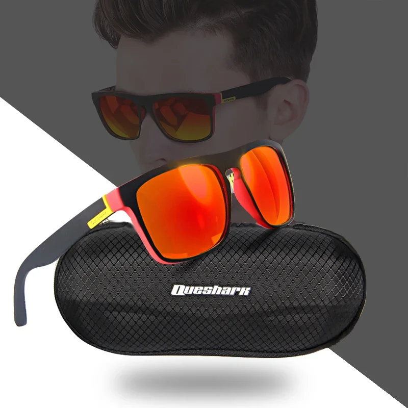 Polarized Sunglasses Fishing Sunglasses QUESHARK Women Men HD TR90 Frame Polarized Fishing Sunglasses Bicycle Glasses 100% UV400 Hiking Climbing Cycling Eyewear Sets