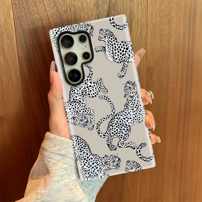 Luxury Leopard Pattern Shockproof Acrylic Case - Animal Print Protective Back Cover