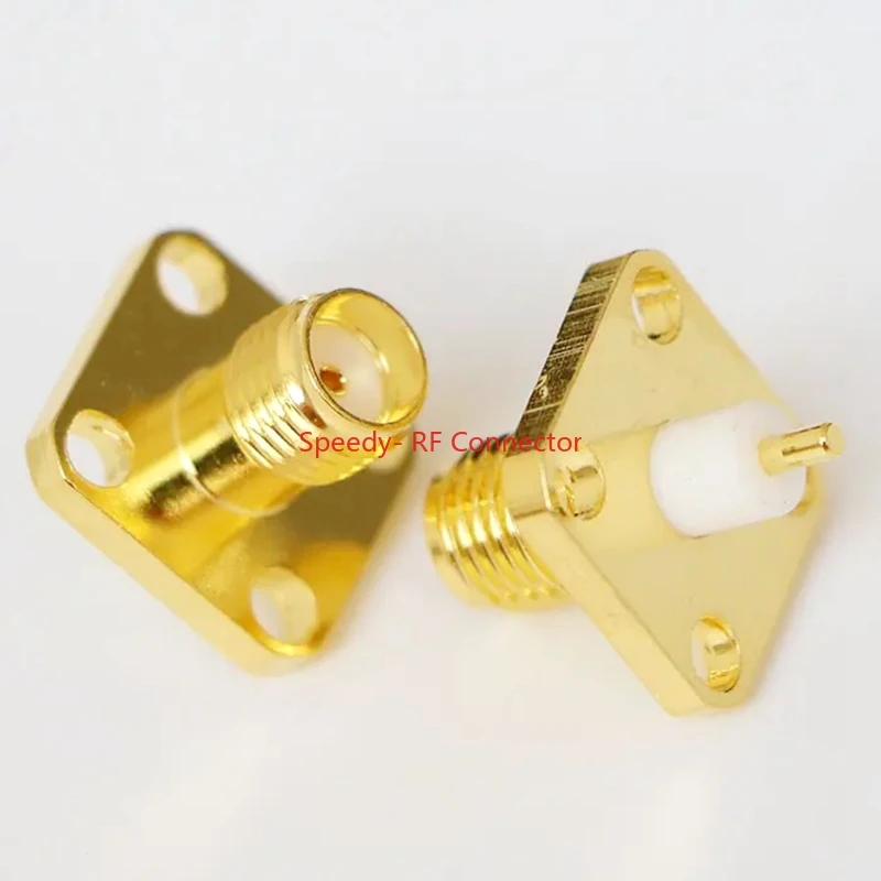 SMAFemaleJack4Hole2holeFlangeChassisPanelMountSocketConnectorWeldingTerminal