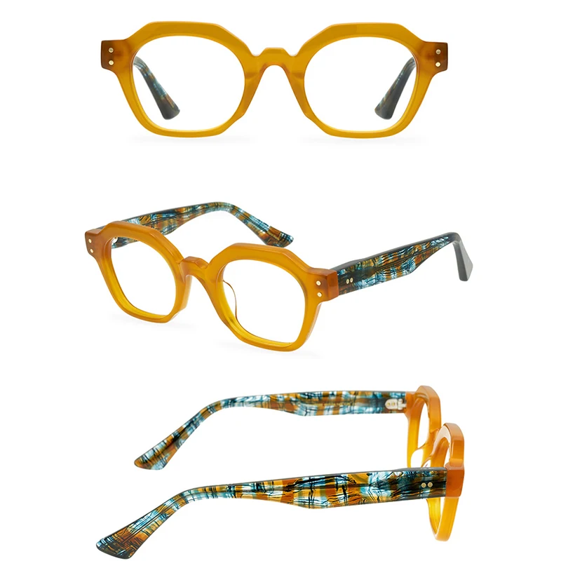 

Belight Optiacl Acetate Japan Style Irregular Shape Glasses Frame Men Women Prescription Eyeglasses Retro Optical Eyewear 9588