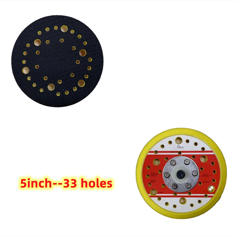 125mm 0/5/6/8/33/44 Holes Air Sander Sanding Pad Thread 5/16