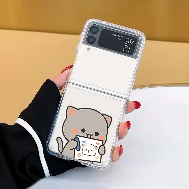 Funny Cat Couple Transparent Clear Phone Case Cover