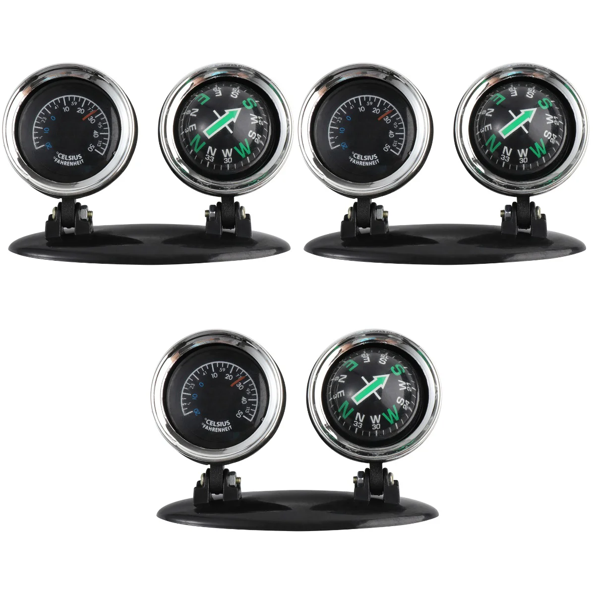 

6 In Car Thermometer Guide Ball Digital Dash Board Direction Dashboard Ornaments Compass