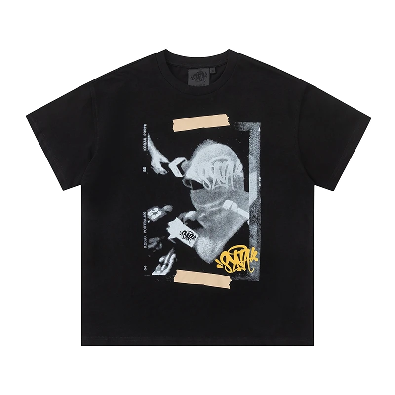 2025 NEW Syna World Drill T-Shirt Men Women Letter Print
