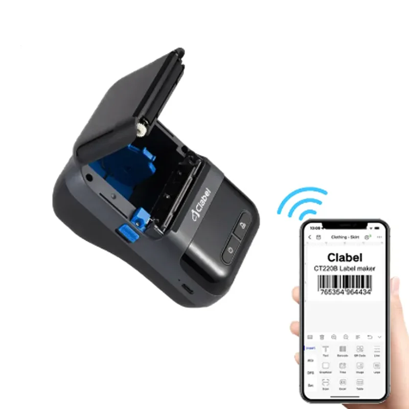 Portable 58mm Barcode Printer 2 Inch Mini Pocket Thermal Mobile Receipt Printer Android Handheld Wireless Sticker